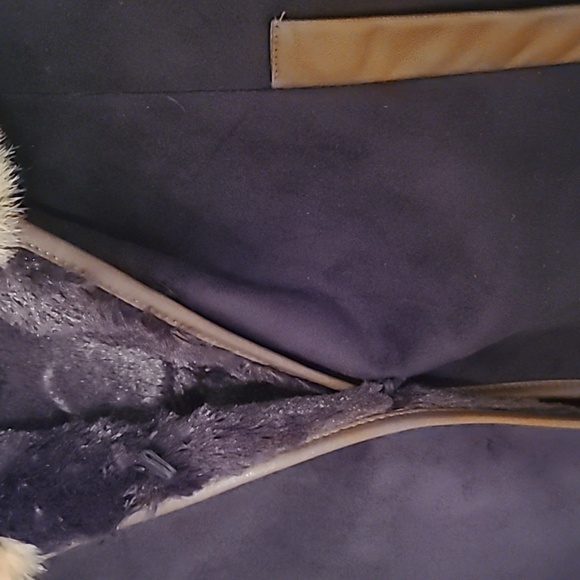 NWT Tasha Polizzi Faux Shearling Jacket w/ removable Leopard Fur Collar Size L - Picture 4 of 7